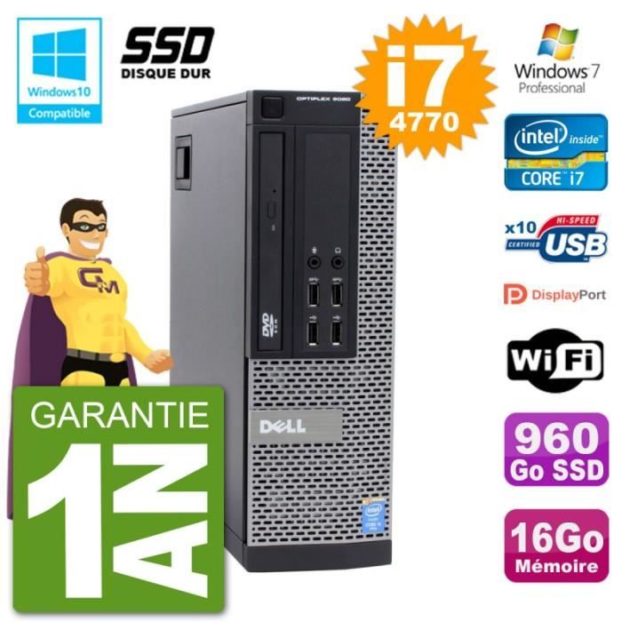 Acheter PC Dell 9020 SFF Intel i7-4770 RAM 16Go SSD 960Go Graveur DVD Wifi W7 Reconditionné - 599,00 € PC Dell 9020 SFF Intel i7-4770 RAM 16Go SSD 960Go Graveur DVD Wifi W7 Reconditionné - Dell reconditionné disponible sur Cdiscount Seconde Vie
