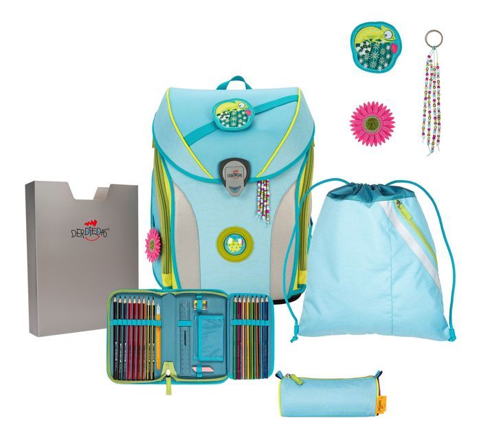 Sac De Sport DerDieDas Neon Crazy - Bleu, Garçon, Neuf Avec Étiquettes