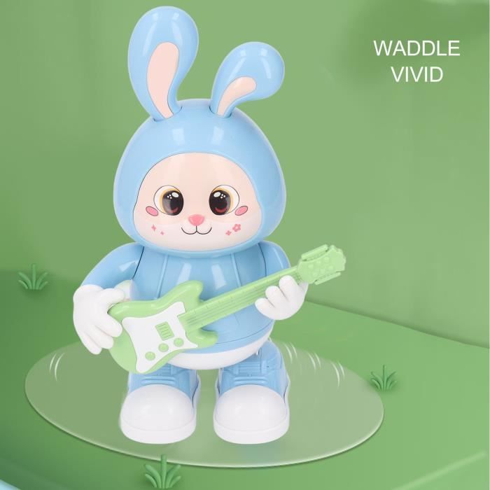 Lapin électrique En Peluche - Poupée Mobile De Pâques - Oreilles Et Nez Mobiles - Cadeau Enfant