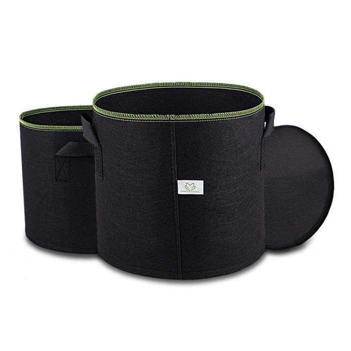 Lot De 6 Sacs De Plantation En Tissu Non Tissé - 12 Litres - Avec Poignées - Pour Tomates, Légumes, Balcon