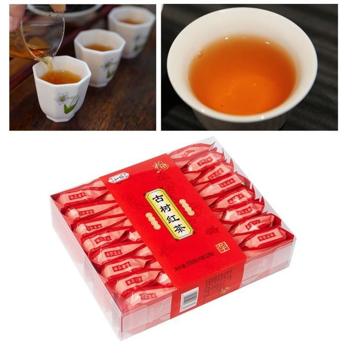 Sachets scellés de thé noir d'arbre antique Sachets de thé rouge Yunnan ...