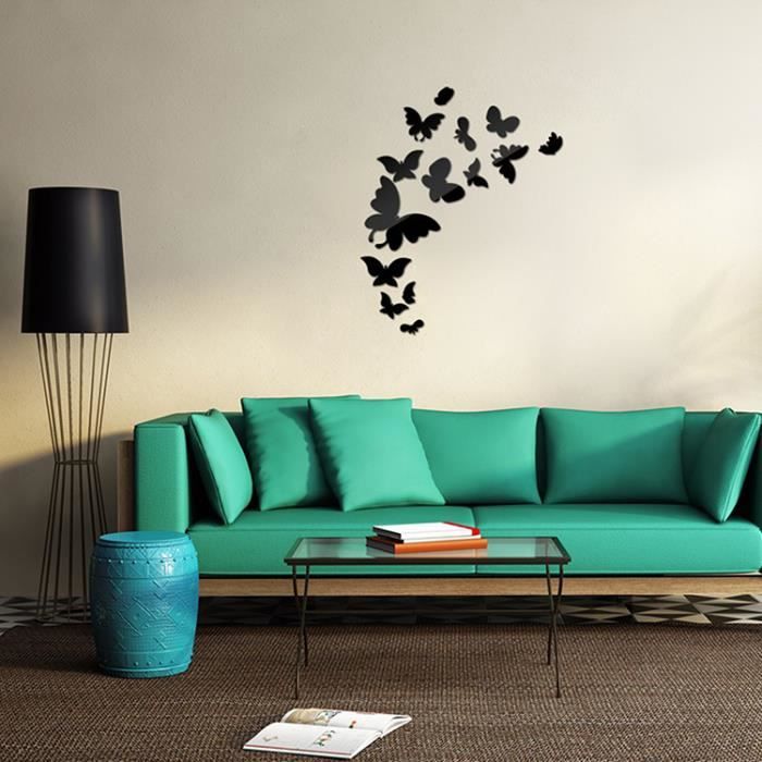Autocollants Miroir 3D Alphabet Lettres Cœur Doré Clair - Décoration Murale Autoadhésive Pour Maison