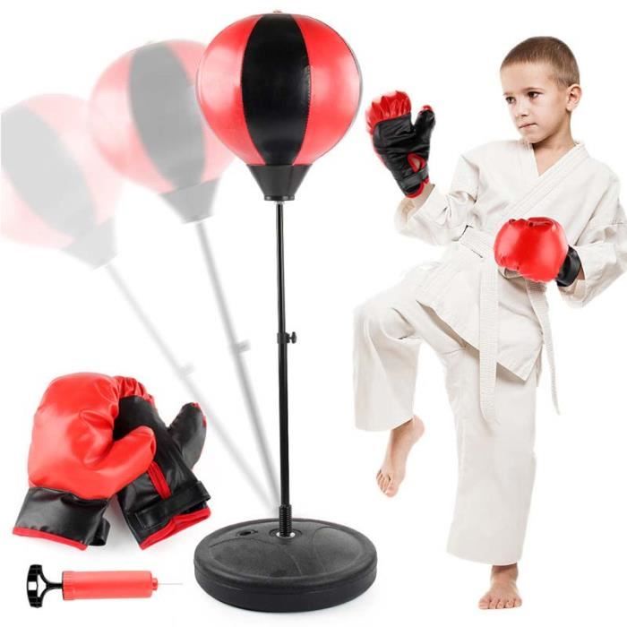 Sac de Frappe FOLAYA Réglable 75110cm Avec Gants de Boxe Pour Enfants 512ans