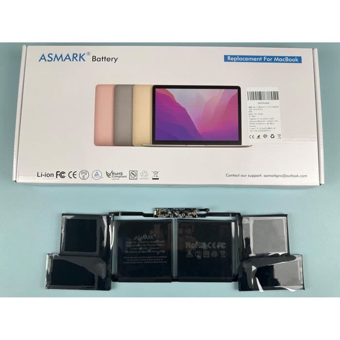 Batteria Ricambio Per MacBook Pro 13" A1706 Touch Bar (2016-2017) - 49.2Wh, 4314mAh, A1819 - Sostituzione Originale