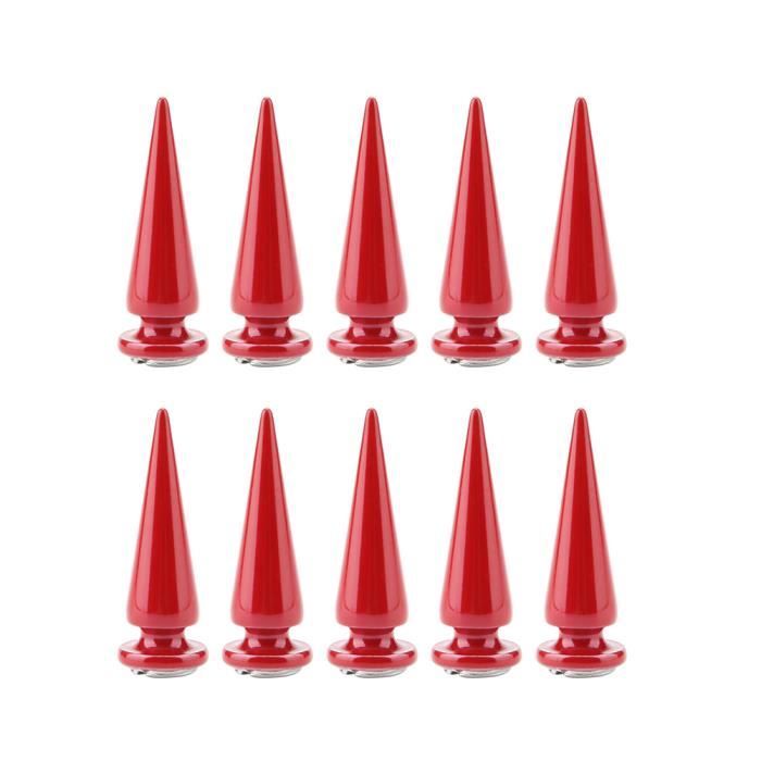 50 Clous Déco Punk En Cuir - Pieds Coniques 15mm Pour Sacs & Accessoires DIY - Style Rock