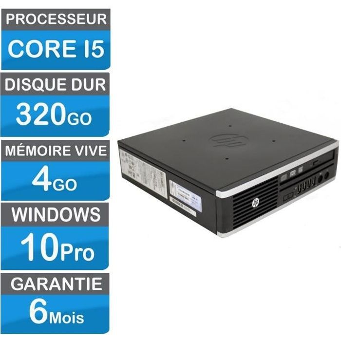 Mini Pc Bureau Hp Compaq Elite 8300 Usdt Core I5 3570s 3 10 Ghz 320go 4 Go Ram Win10 Garantie 6 Mois Prix Pas Cher Cdiscount