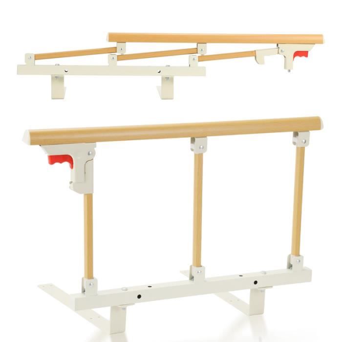 jiubiaz Barrière de lit, Pliable Barrière de Sécurité lit pour Personnes Âgées,Poignée D'aide,Garde-Corps de lit pour Chambre