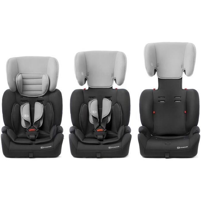 Gris Isofix De 9 /à 36 kg Groupe I//II//III Kinderkraft FIX2GO Si/ège Auto
