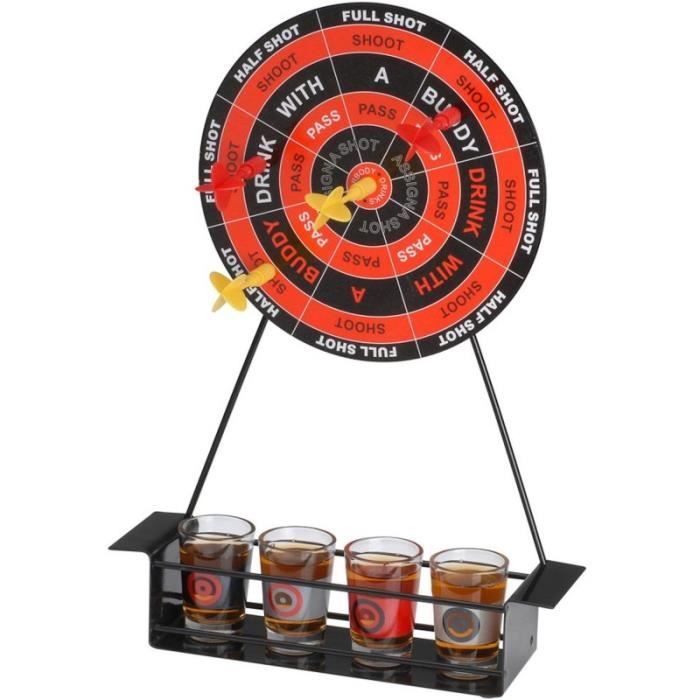 Jeu à boire Fléchettes Drinking Game - Cible en métal - H35x7x25cm