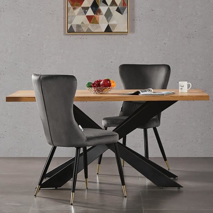 EGGREE Chaises Salle à Manger Rétro Fauteuil Chaises en Tissu Velours Rembourrée pour Salon Bureau avec Jambes en Métal Style Bois Vert Foncé EGGREE Chaises Salle à Manger Rétro Fauteuil Chaises en Tissu Velours Rembourrée pour Salon Bureau avec Jambes en Métal Style Bois Vert Foncé