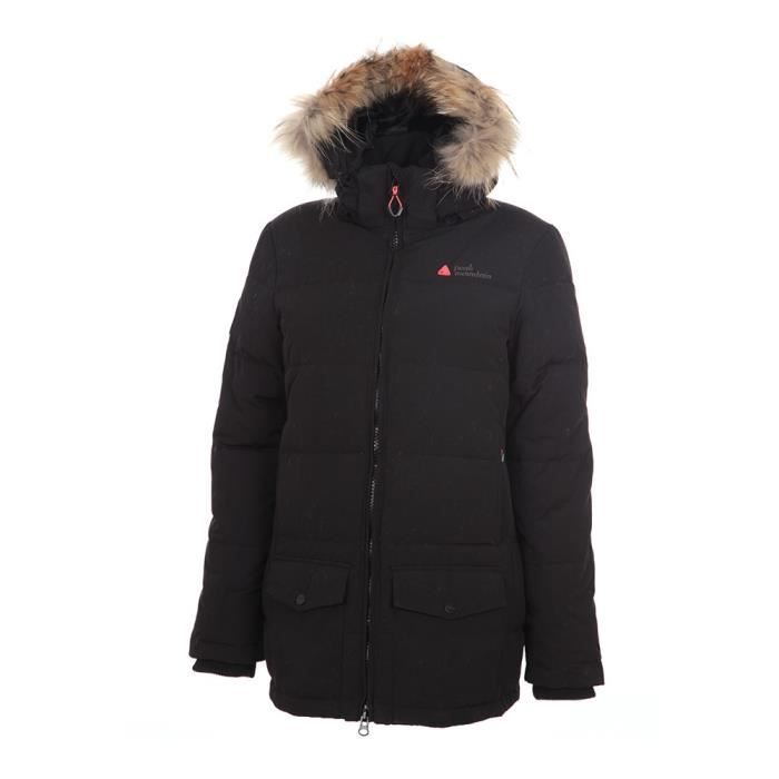 Peak Mountain - Doudoune femme avec vrai fourrure ATOLE-noir Noir -  Cdiscount Prêt-à-Porter