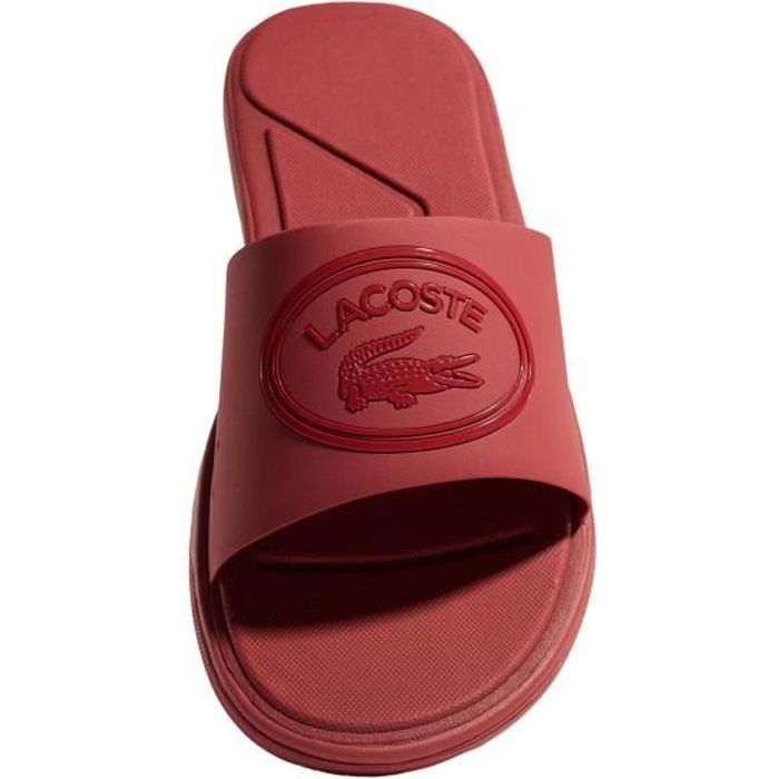 Lacoste Homme Chaussures Claquettes Sandales L.30 Slide 318 1 Cam Rouge Cdiscount Chaussures