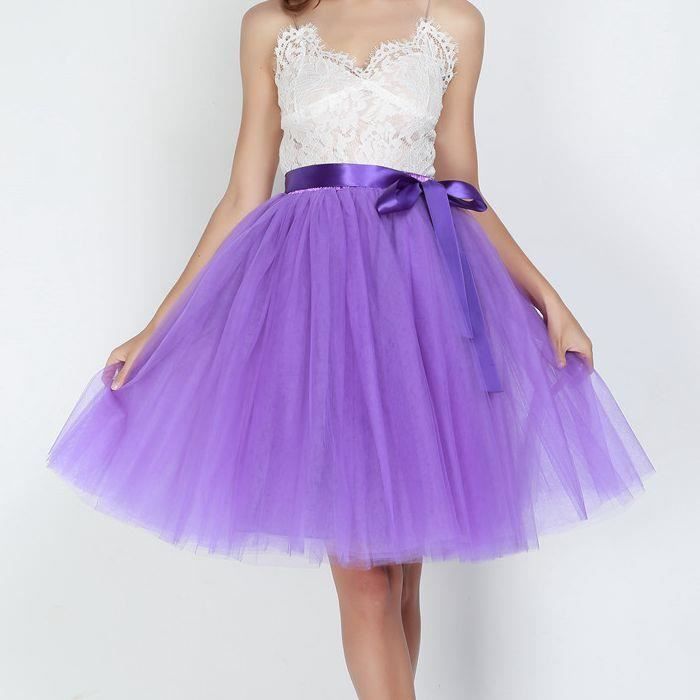 Jupe en tulle longueur genou pour femme,jupes tutu pliss?�es ?�l?�gantes,jupon Lolita vintage,5 
