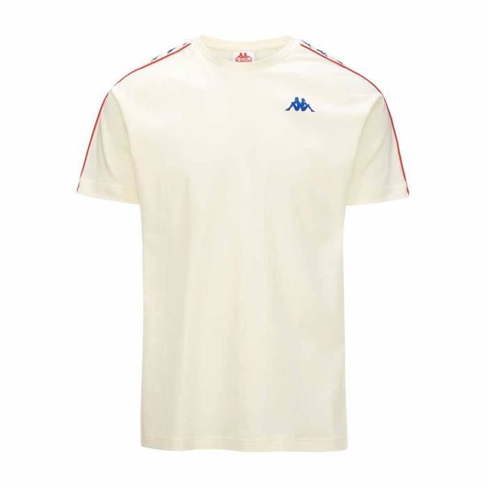 T-shirt Homme Kappa Banda 222 Bleu - LOGO ÉDITION - Coton - Neuf Avec étiquettes