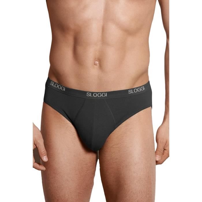 Slip Mini Basique Sloggi Homme Blanc Confortable et Teste Medicalement Blanc blanc Cdiscount Pret a Porter