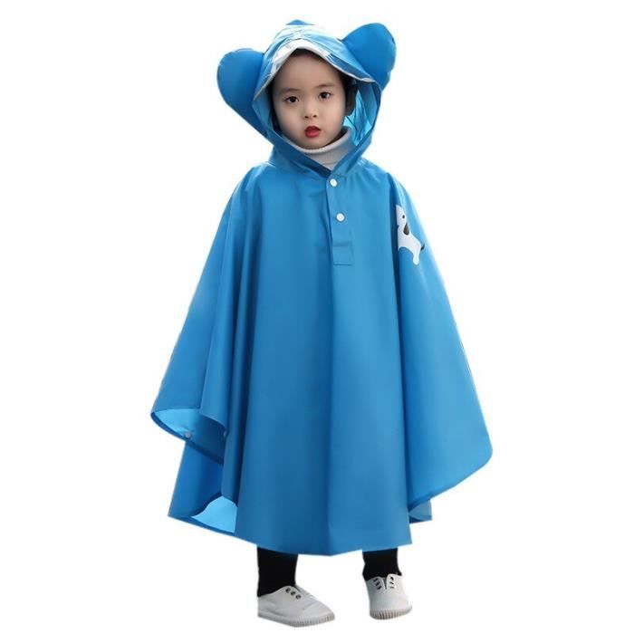 2 Pcs Enfants Coupe-Vent Poncho De Pluie À Capuche Imperméable Unisexe