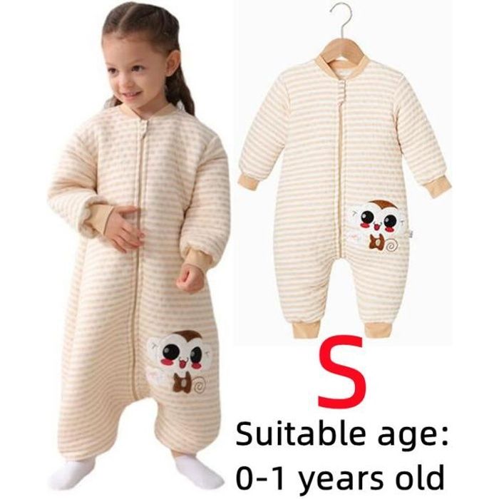 Gigoteuse Bébé Avec Pieds Coton - Tog 1.5, 18-23°C, Fermeture Double Sens, Tailles 6 Mois à 6 Ans