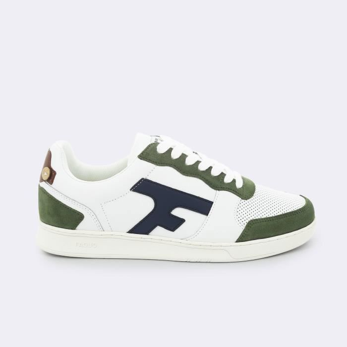 Faguo Baskets Faguo hazel leather suede - blanc/vert - 36