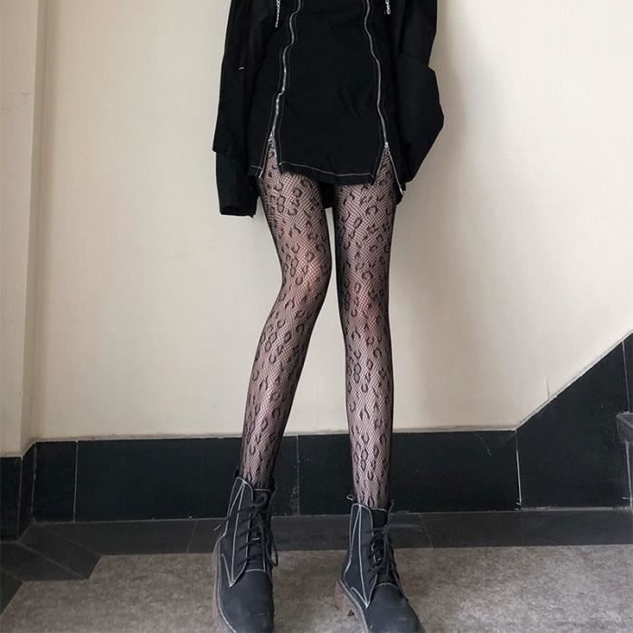 Bas / Body Femme Spotlight Bonneterie - Motif Floral Noir - Taille Unique - Neuf Avec étiquettes
