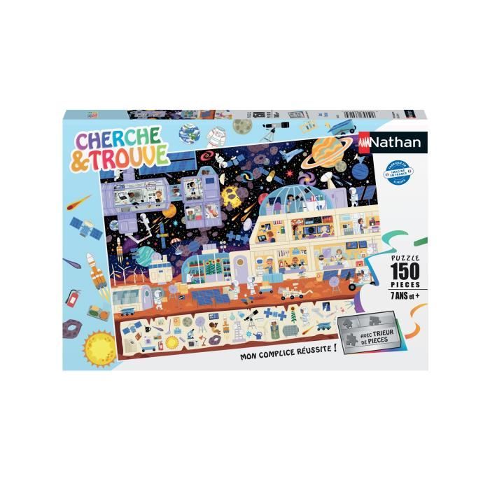 Nathan-Puzzle 150 pièces - Dans l'espace (Cherche et trouve)-4005556862139-A partir de 7 ans