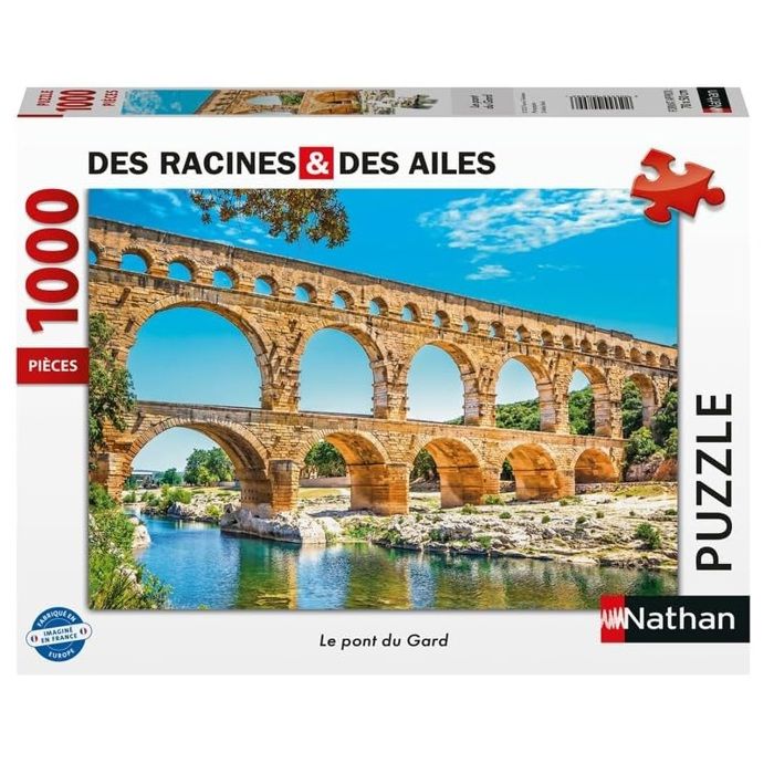 Puzzle - NATHAN - Die Pont du Gard - 1000 pièces - 70 x 50 cm - Pour adultes