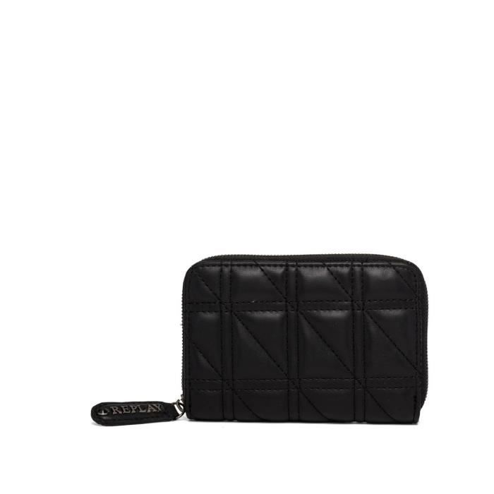 Replay Flap Wallet portefeuille BLACK noir NEUF