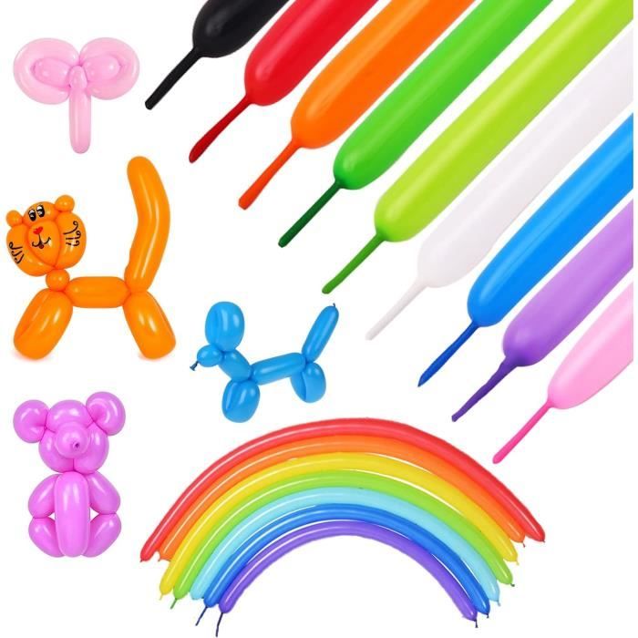 200Pcs Ballons De Modélisation Avec Pompe, Ballons Magiques, Multicolores Longs Ballons, Ballons