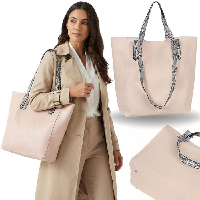 Grand sac à main femme shopper sac à bandoulière spacieux ÉCO-CUIR