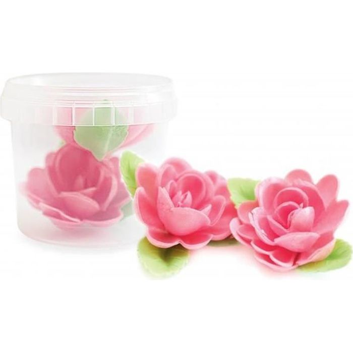 Décoration Gâteau Comestible - 3 Roses Royales En Azyme Scrapcooking