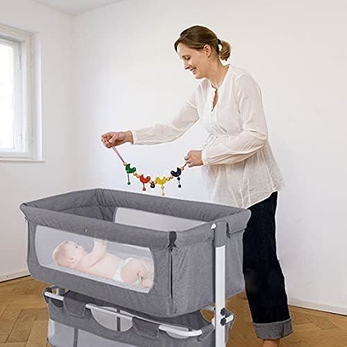 Berceau Cododo Avec Matelas - 4 Hauteurs, Moustiquaire, Pliable, 104x52cm