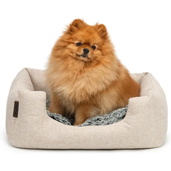 Meilleurs prix pour lionto Lit pour Chien Coussin réversible Panier Chiens, (S) 60x50 cm Beige106