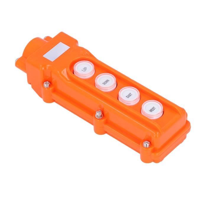 Télécommande De Grue à 3 Boutons - IP68 étanche, Bouton D'arrêt D'urgence, Cadre PC Ignifuge - Pour Usage Industriel - 9