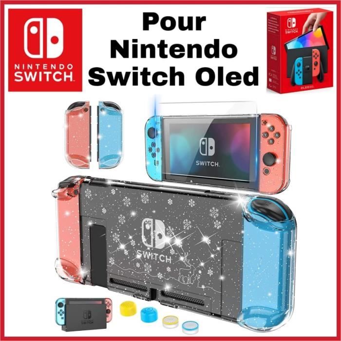 Verre trempé pour Nintendo Switch Modèle OLED avec protection  antibactérienne - Nacon
