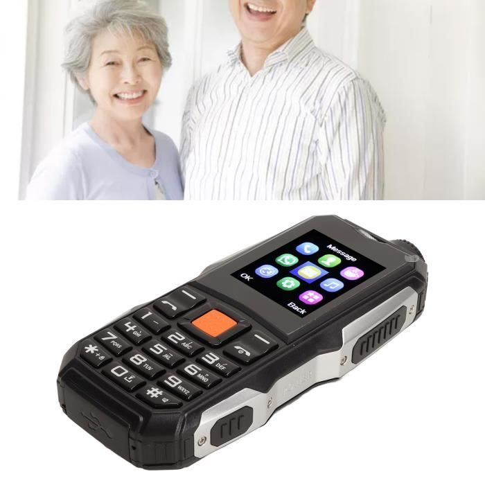 BEL-7696830476493-Téléphone portable pour personnes gées avec écran de 1 TéLéPhone Portable pour Personnes GéEs, 2800 gps telephone