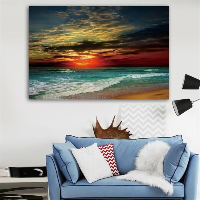 Peintures Art Antiquites Peinture A Huile Sans Cadre Mur Soleil Couchant Motif Abstrait Art Decor Maison Pec Nu