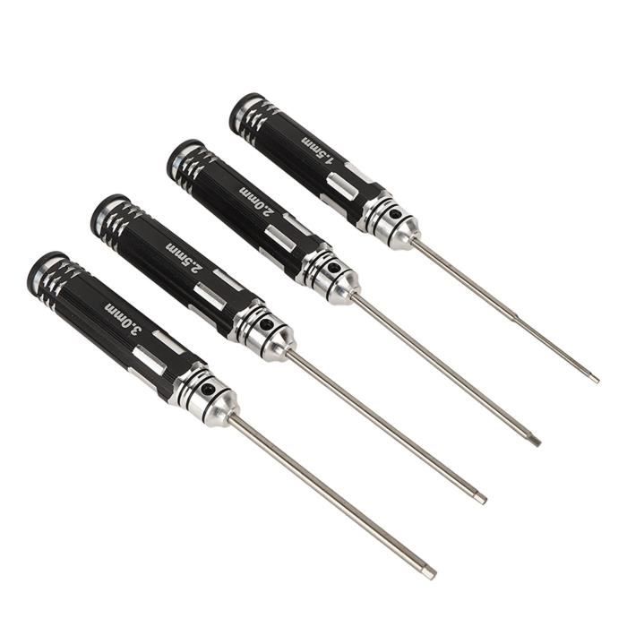 Lot De 4 Tournevis Type U - 75mm Magnétiques - U1.7 U2.0 U2.3 U2.6 - Acier Chrome Vanadium