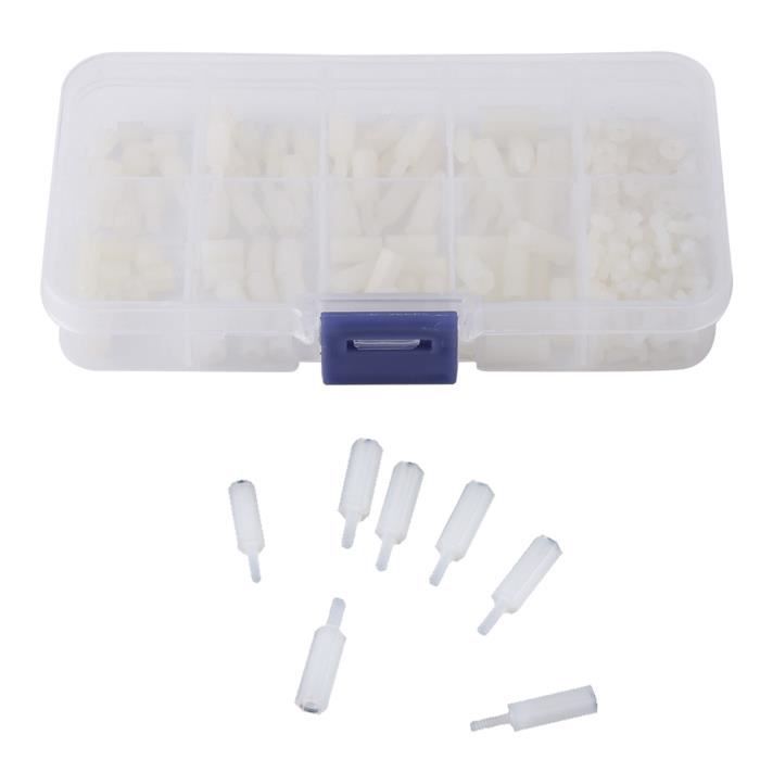 Lot De 180 Entretoises PCB Hexagonales Mâle-Femelle M3 - Coffret De 6 Longueurs Différentes - Nylon PA66 - Pour Cartes Mères, électronique, Auto