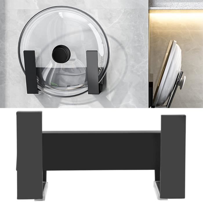 Support Mural Pour Couvercles De Casseroles – Organiseur De Cuisine 12 Pièces – Noir ABS