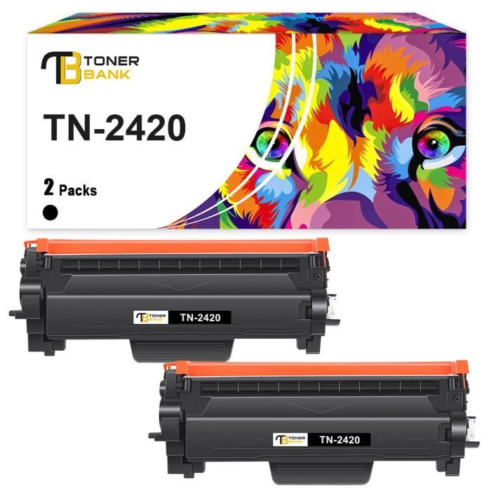 2 Packs Toner Compatible pour Brother TN2420 pour Brother DCP-L2510D DCP-2550DN  HL-L2310D HL-2350DW HL-2375DW MFC-L2710DN MFC-2730DW - Cdiscount  Informatique