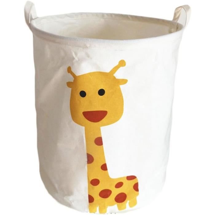 Clastyle Panier Rangement 36L Animaux Bus Scolaire - Grand Bac Pliable Girafe Avec Poignée Pour Chambre Enfant