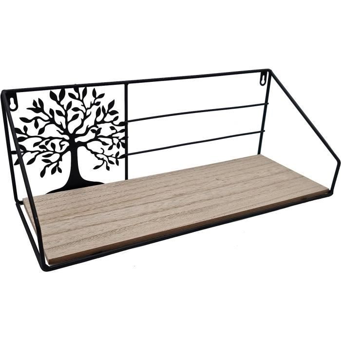 Panier Mural 3 Compartiments 36x14x15cm - Étagère Rangement Cuisine Oignons Pommes De Terre Métal Noir/Blanc