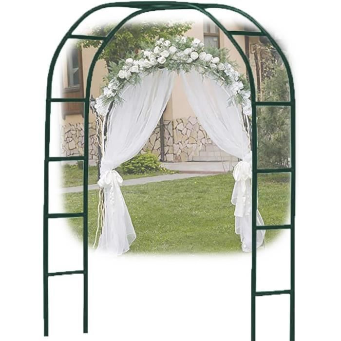 Arche De Mariage En Métal Blanc - Motif Floral, Lourd - Pour Cérémonie Et Fête - Neuf