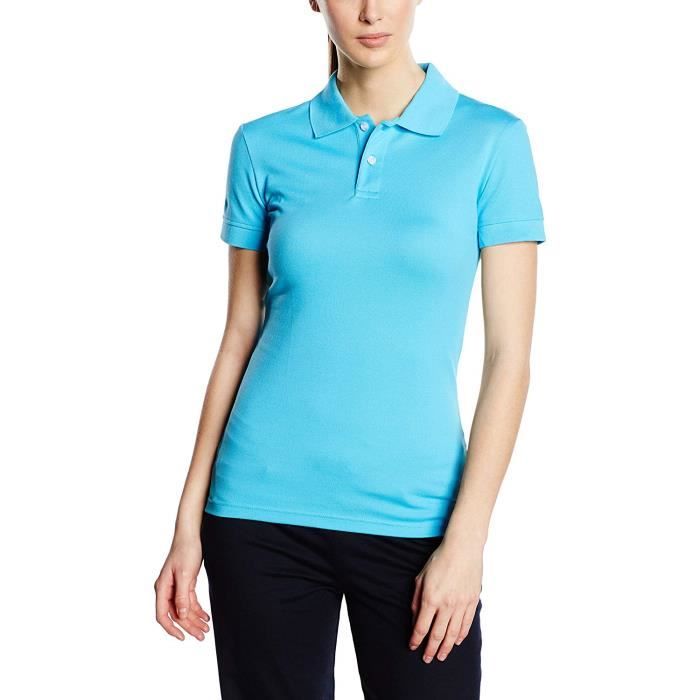 Trigema Damen Polo-Shirt Elast. Piqué, Bleu (Azur 051), 48 (Taille Fabricant: XL) Femme - 526601-051