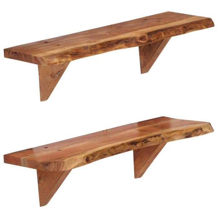 vidaXL Étagères murales 2 pcs 60x20x18 cm Bois dacacia massif 247927