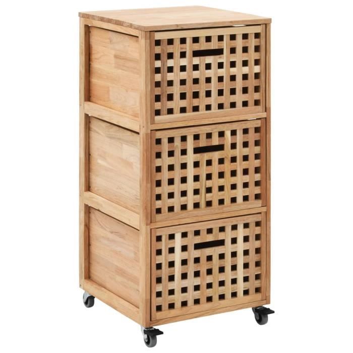 vidaXL Armoire de salle de bains 41 x 41 x 91 cm Bois de noyer massif