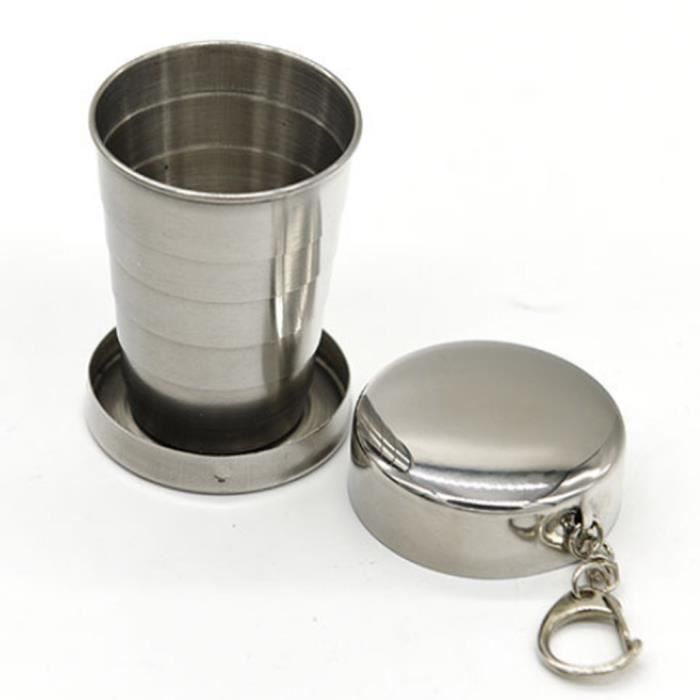 tasse acier inoxydable tasse rétractable pliage