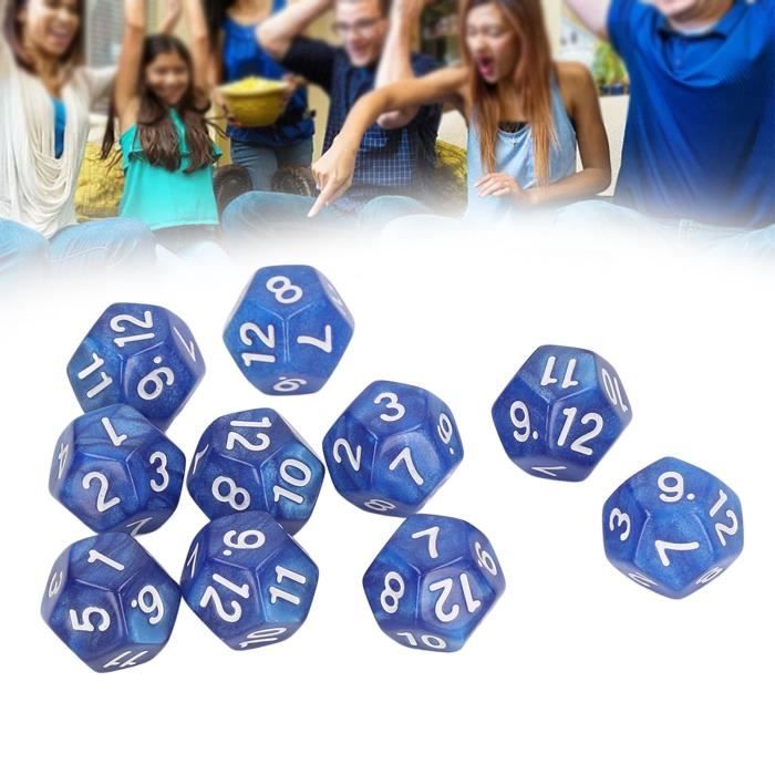 Lot de 40 Dés à jouer - YOSOO - Jeu de société - Angles Arrondis - Bleu ...