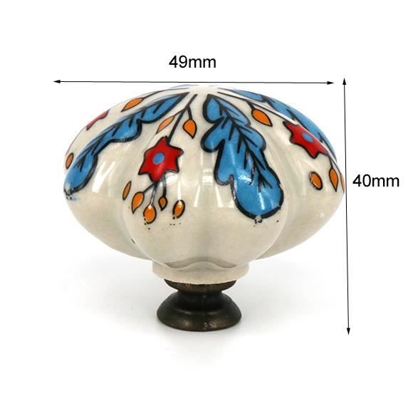 Lot De 10 Poignées Rondes En Céramique Pour Placard, Tiroir, Porte Pour