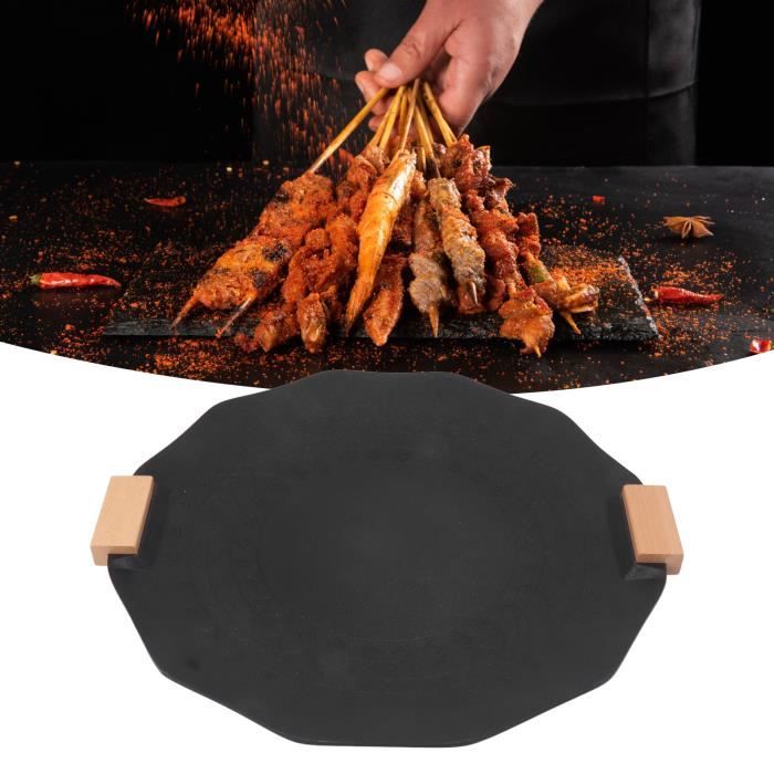 Poêle Pour Barbecue 30 Cm Grille Noire Nettoyage Facile