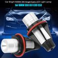 Angel Eyes LED Light, 2pcs voiture lumineuse 6000K 5W 12V Angel Eyes lampe Halo ampoules pour E60 E61 E39 E53-1